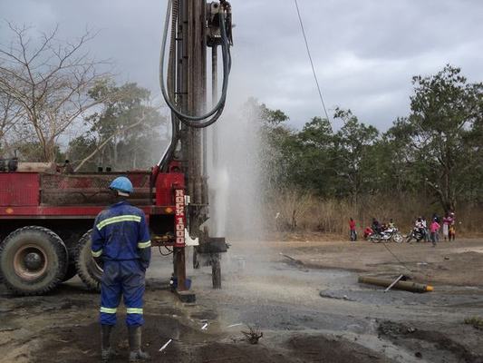 The process involved with drilling a borehole.